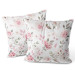 Decorative Velor Pillow Pink spring - a vintage-style rose and magnolia on white background 147105 additionalThumb 3