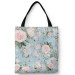 Shopping Bag Elusive painting - roses in cottagecore style on blue background 147605