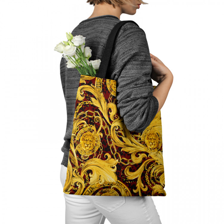 Shopping Bag Gold ornaments - abstract motif with acanthus leaves in baroque style 147705 additionalImage 3