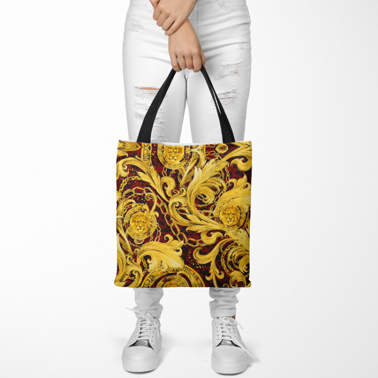 Shopping Bag Gold ornaments - abstract motif with acanthus leaves in baroque style 147705 additionalImage 2