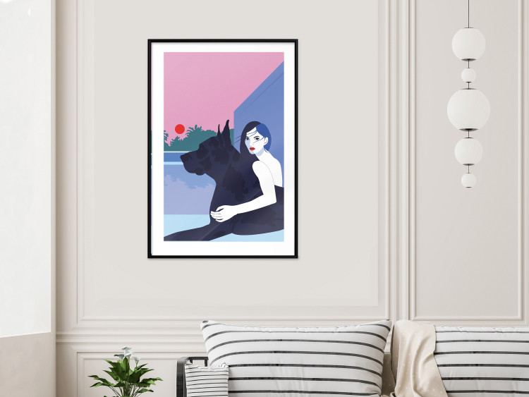 Poster Woman and Dog - Minimalist Vector Illustration 149705 additionalImage 12