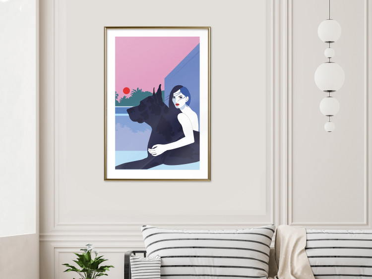 Poster Woman and Dog - Minimalist Vector Illustration 149705 additionalImage 14