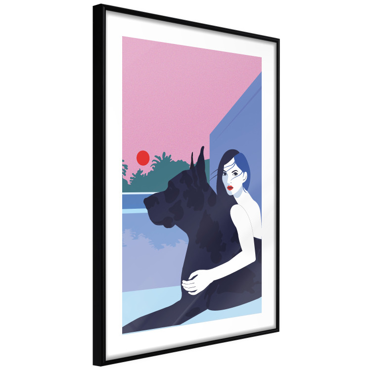 Poster Woman and Dog - Minimalist Vector Illustration 149705 additionalImage 7