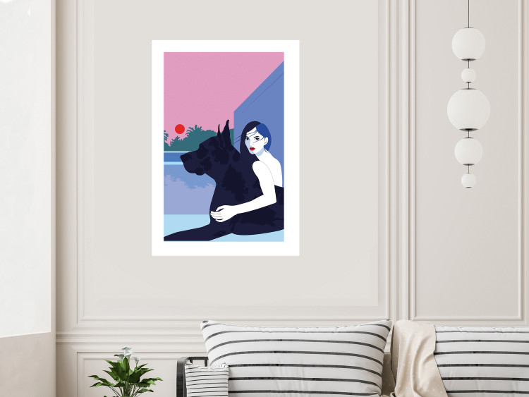 Poster Woman and Dog - Minimalist Vector Illustration 149705 additionalImage 10