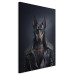 Canvas Print AI Doberman Dog - Rock Style Animal Fantasy Portrait - Vertical 150105 additionalThumb 2