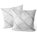 Decorative Velor Pillow Rounded Squares - Minimalist Geometric Composition 151305 additionalThumb 2