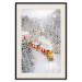 Wall Poster Christmas Train - A Red Train Going Through a Snow-Covered Forest 151705 additionalThumb 24