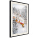 Wall Poster Christmas Train - A Red Train Going Through a Snow-Covered Forest 151705 additionalThumb 6