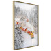 Wall Poster Christmas Train - A Red Train Going Through a Snow-Covered Forest 151705 additionalThumb 5