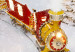 Wall Poster Christmas Train - A Red Train Going Through a Snow-Covered Forest 151705 additionalThumb 3