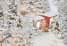 Wall Poster Christmas Train - A Red Train Going Through a Snow-Covered Forest 151705 additionalThumb 2