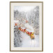 Wall Poster Christmas Train - A Red Train Going Through a Snow-Covered Forest 151705 additionalThumb 25