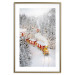Wall Poster Christmas Train - A Red Train Going Through a Snow-Covered Forest 151705 additionalThumb 22