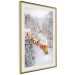Wall Poster Christmas Train - A Red Train Going Through a Snow-Covered Forest 151705 additionalThumb 7