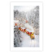 Wall Poster Christmas Train - A Red Train Going Through a Snow-Covered Forest 151705 additionalThumb 17