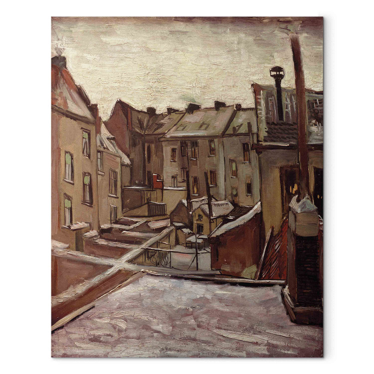 Art Reproduction Backyards of Old Houses in Antwerp in the Snow 159305