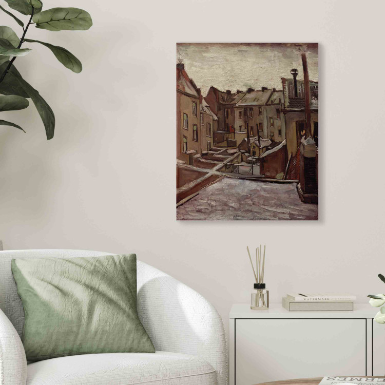 Art Reproduction Backyards of Old Houses in Antwerp in the Snow 159305 additionalImage 5