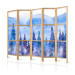 Room Divider Watercolor Landscape - Cobalt Forest of Christmas Trees on the Background of Mountain Peaks II [Room Dividers] 159805 additionalThumb 5