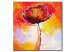 Canvas Art Print Poppies Differently (1-piece) - abstraction in vivid colours with a flower 47505