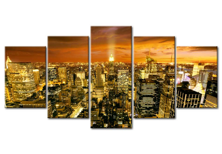 Canvas New York: amber 50005