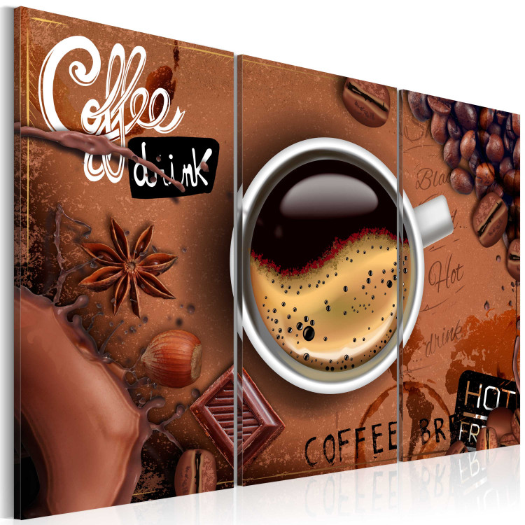 Canvas Print Cup of hot coffee 55505 additionalImage 2