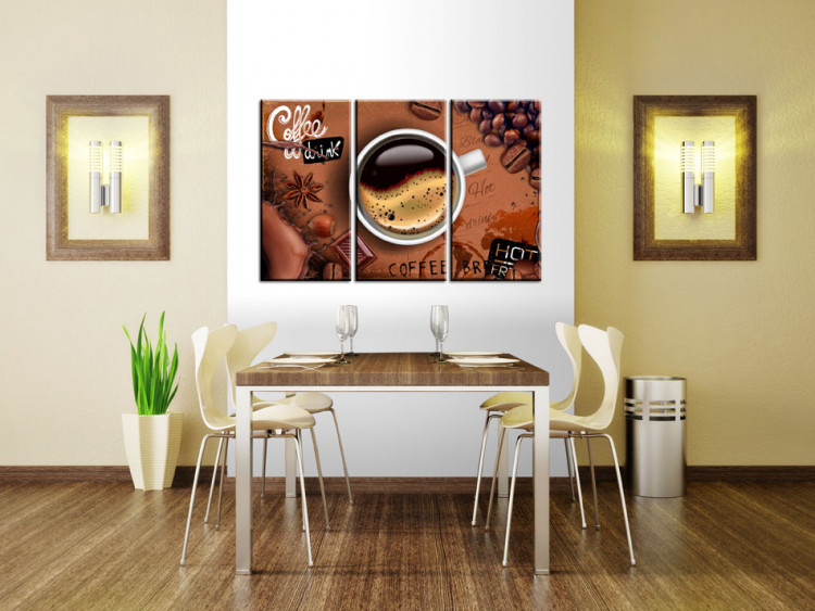 Canvas Print Cup of hot coffee 55505 additionalImage 3