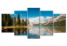 Canvas Art Print A mountain lake in early summer 58505