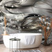 Wall Mural Starry Path - composition of abstract waves with diamonds and shimmer 62105 additionalThumb 8