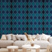 Modern Wallpaper Blooming  turquoise 89405