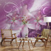 Photo Wallpaper Purple comet - lily flowers on a fancy background with a glow effect 92905