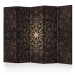 Room Separator Royal Finesse II - ornate brown mandala in oriental motif 95305