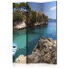 Room Separator Holiday Retreat - colorful mountain landscape with a blue sea 95405