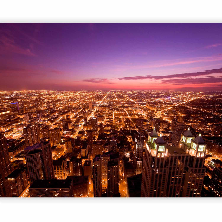 Photo Wallpaper Chicago at night - US urban architecture with a beautiful sky 97205 additionalImage 5