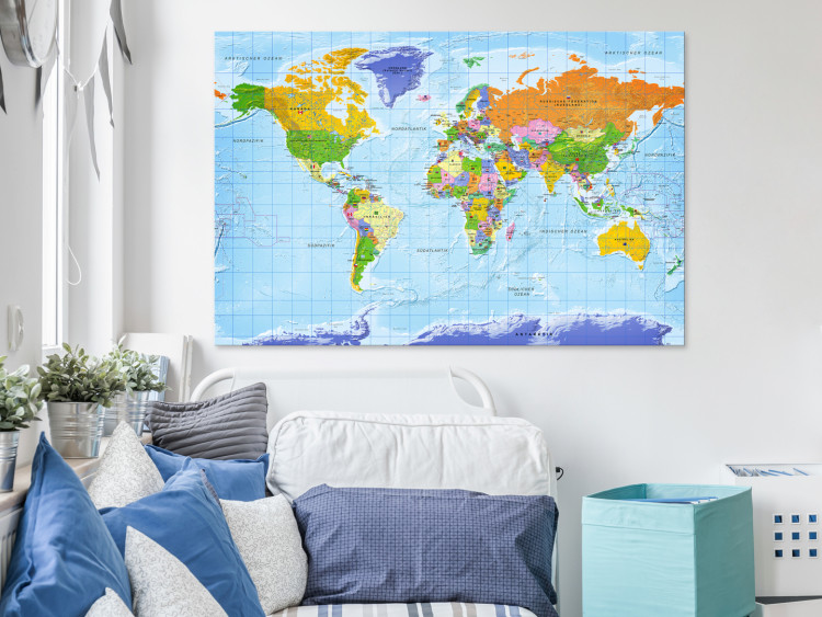 Decorative Pinboard World Map: Countries Flags [Cork Map - German Text] 105615 additionalImage 4