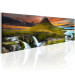Canvas Art Print Kirkjufell at Sunset (1-piece) - Green Landscape with Mountains 106215 additionalThumb 2