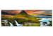 Canvas Art Print Kirkjufell at Sunset (1-piece) - Green Landscape with Mountains 106215