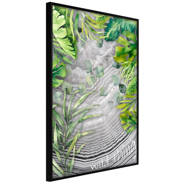 Poster Wild Thing - botanical composition with tropical leaves and text 114315 additionalImage 10
