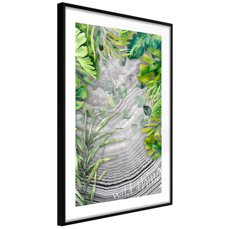 Poster Wild Thing - botanical composition with tropical leaves and text 114315 additionalImage 11