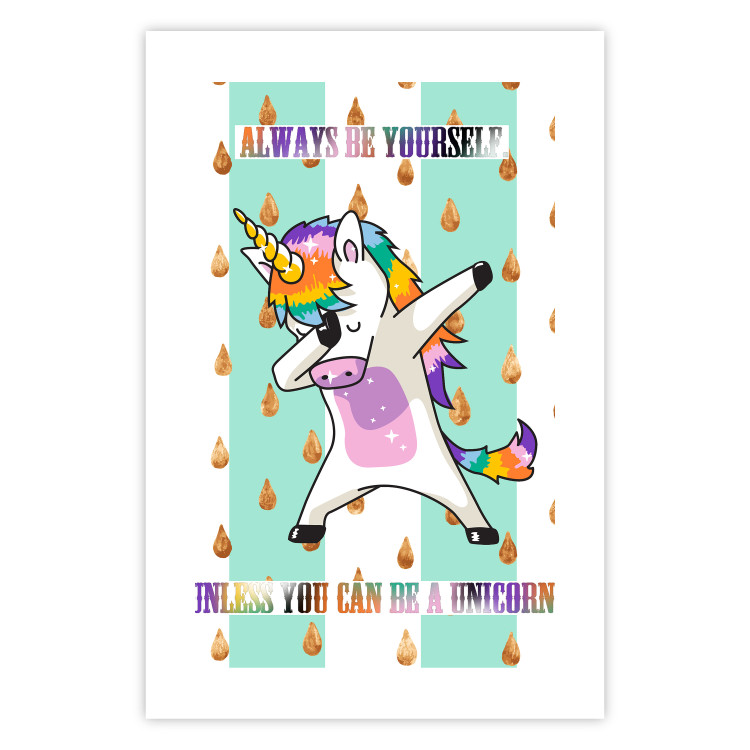 Poster Always be yourself - fun colorful composition with messages for children 114415 additionalImage 25