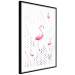 Poster Flamingo Family - geometric composition with pink birds and triangles 115315 additionalThumb 13
