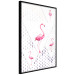 Poster Flamingo Family - geometric composition with pink birds and triangles 115315 additionalThumb 10