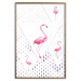 Poster Flamingo Family - geometric composition with pink birds and triangles 115315 additionalThumb 20