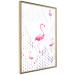Poster Flamingo Family - geometric composition with pink birds and triangles 115315 additionalThumb 12