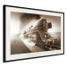 Wall Poster Vintage Steam Engine - black smoke rising from the chimney of a moving train 116415 additionalThumb 3
