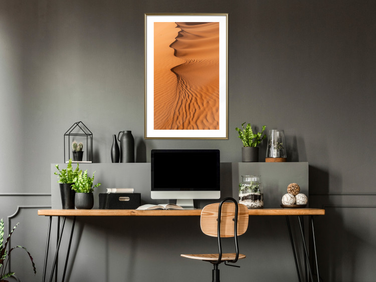 Poster Sandy Shapes - orange-brown desert landscape in Morocco 116515 additionalImage 13