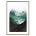 Wall Poster Never stop exploring - landscape of forest trees amidst fog and white text 117015 additionalThumb 14