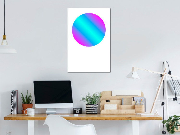 Canvas Print Gradient circle - blue and pink graphics on a white background 117615 additionalImage 3