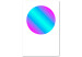 Canvas Print Gradient circle - blue and pink graphics on a white background 117615
