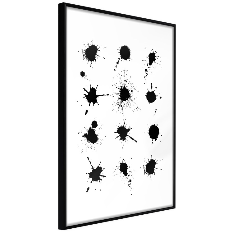 Poster Twelve Spots - simple black and white composition in ink blots 117915 additionalImage 13