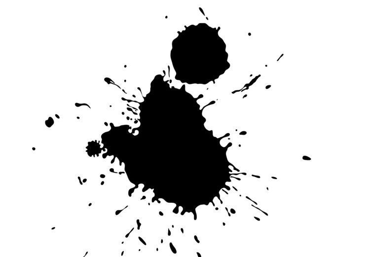 Poster Twelve Spots - simple black and white composition in ink blots 117915 additionalImage 10